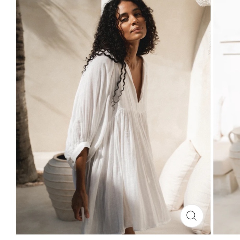 Kyra mini dress ~ white gauze